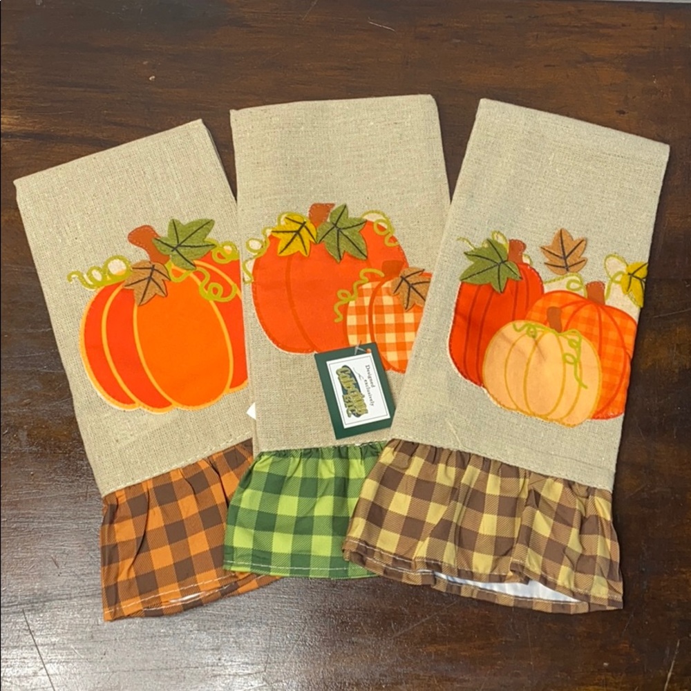 New Pumpkin kitchen towels